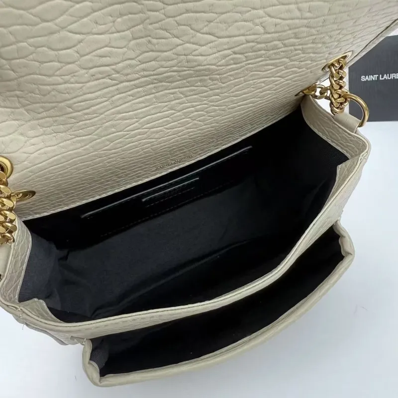 YSL Cream Top Handle Shoulder Bag 401 Size 21x16x7.5cm - Image 6