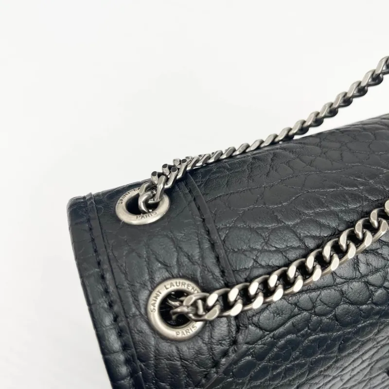 Saint Laurent Black Leather Chain Shoulder Bag 403 - Image 6
