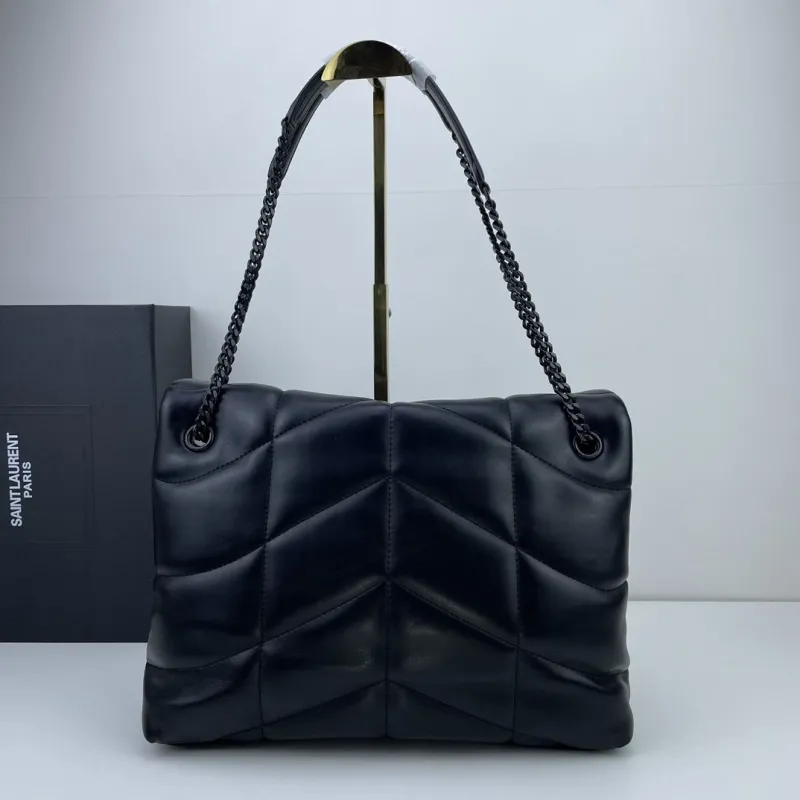 Alternative view of YSL Black Top Handle Shoulder Bag 408