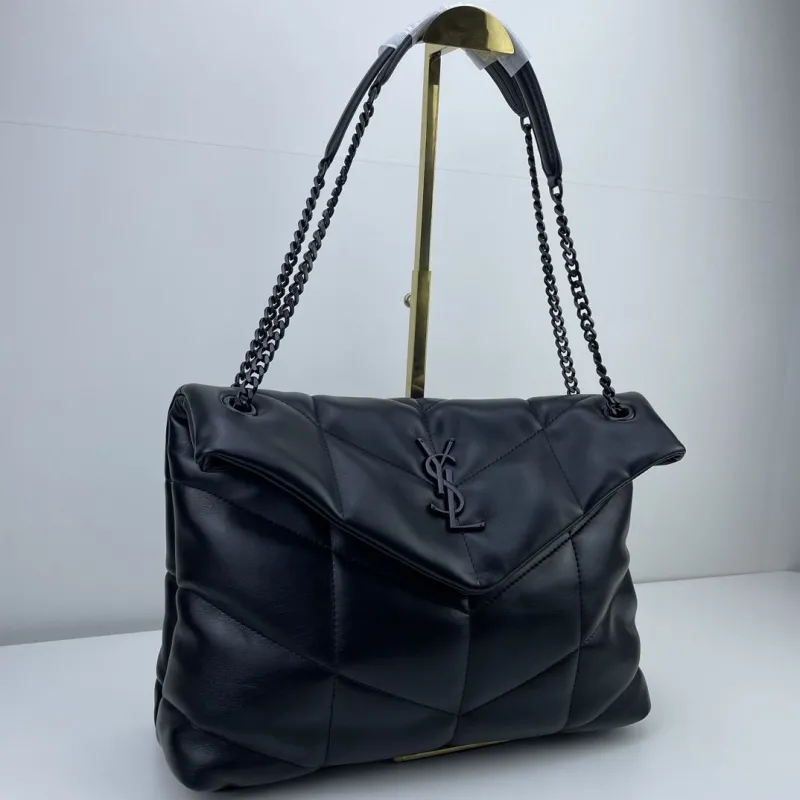 YSL Black Top Handle Shoulder Bag 408 - Image 3