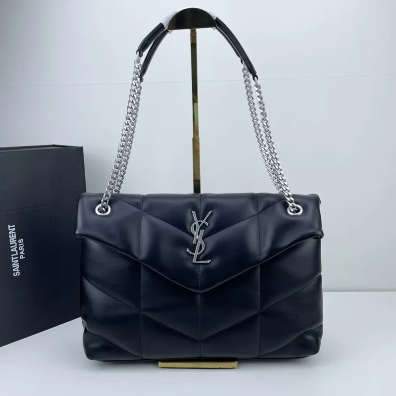YSL Black Quilted Chain Shoulder Bag 409
