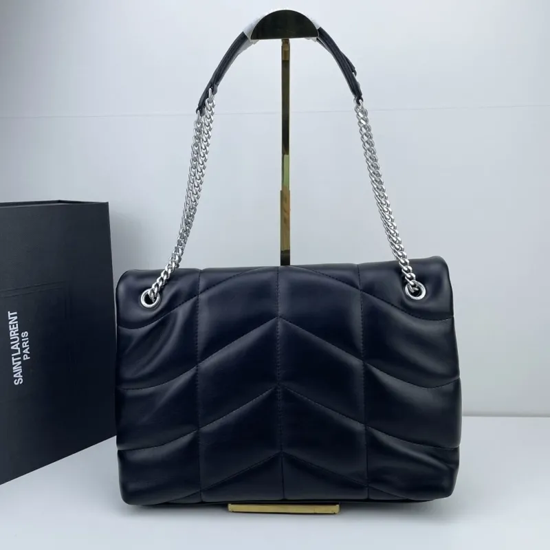 Alternative view of YSL Black Quilted Chain Shoulder Bag 409