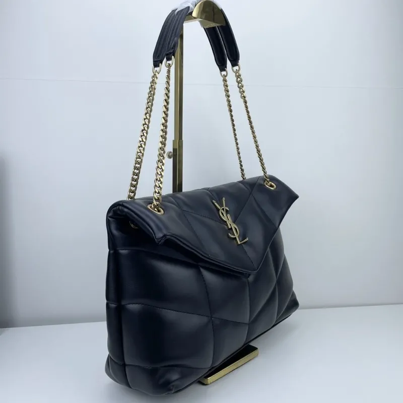 YSL Black Quilted Shoulder Bag 410 - Image 3