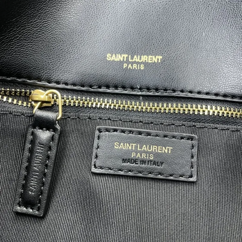 YSL Black Quilted Shoulder Bag 410 - Image 7