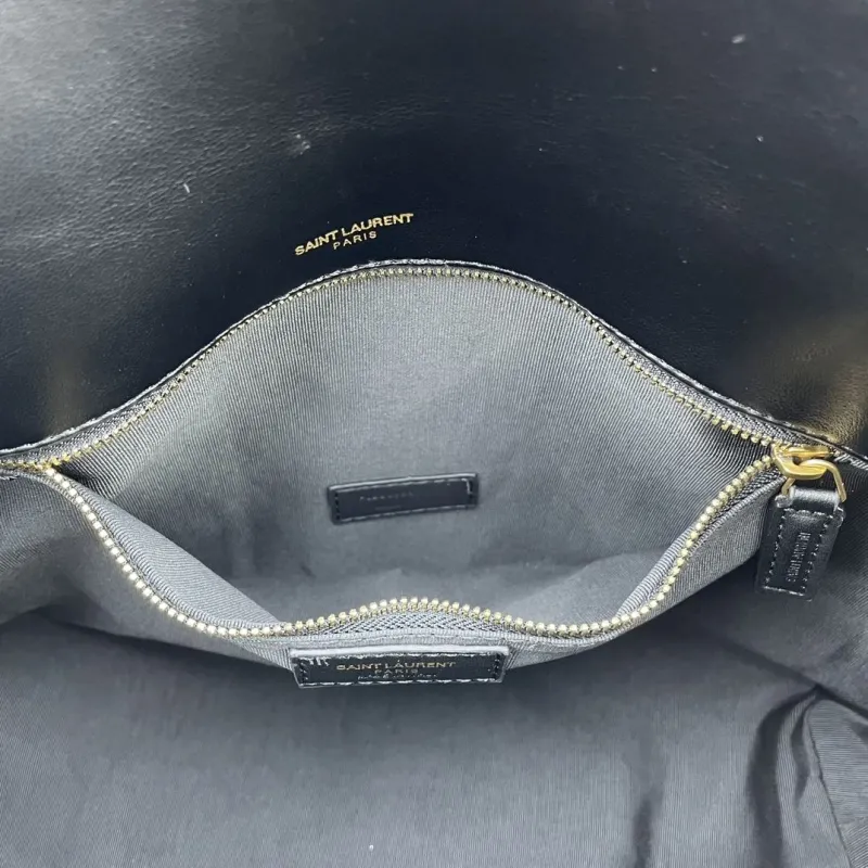 YSL Black Quilted Shoulder Bag 410 - Image 8