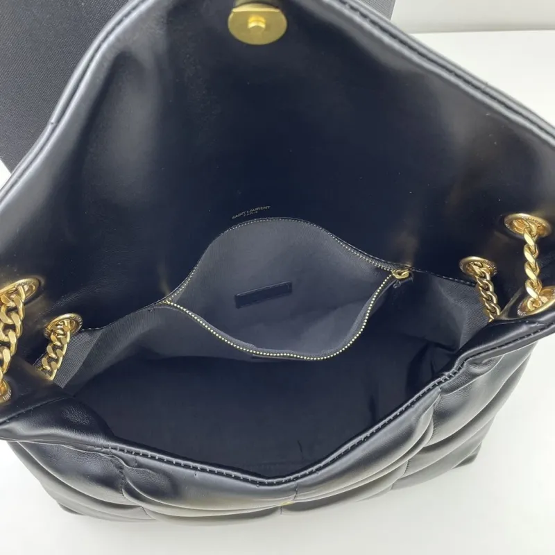 YSL Black Quilted Shoulder Bag 410 - Image 9