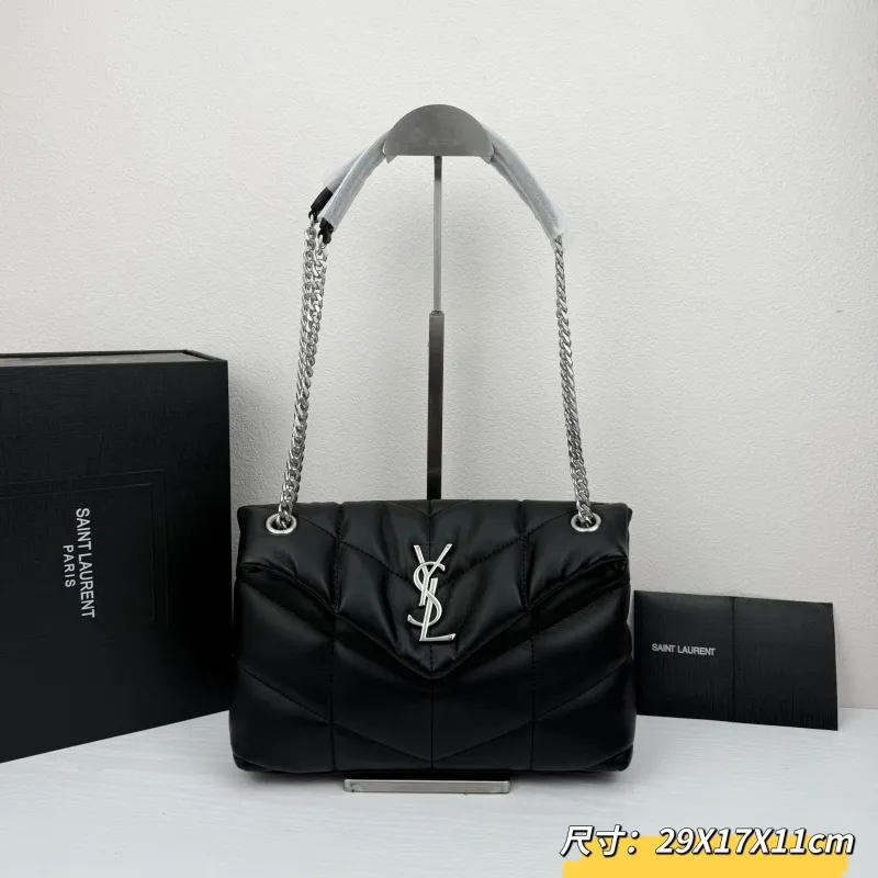Saint Laurent Black Chain Shoulder Bag 413