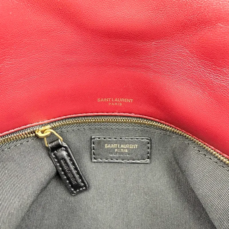 YSL Burgundy Quilted Chain Shoulder Bag 415 - Image 8