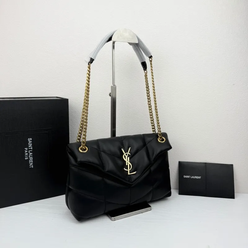 Alternative view of YSL Black Quilted Chain Shoulder Bag 416
