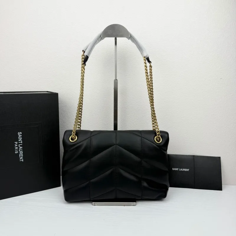 YSL Black Quilted Chain Shoulder Bag 416 - Image 3