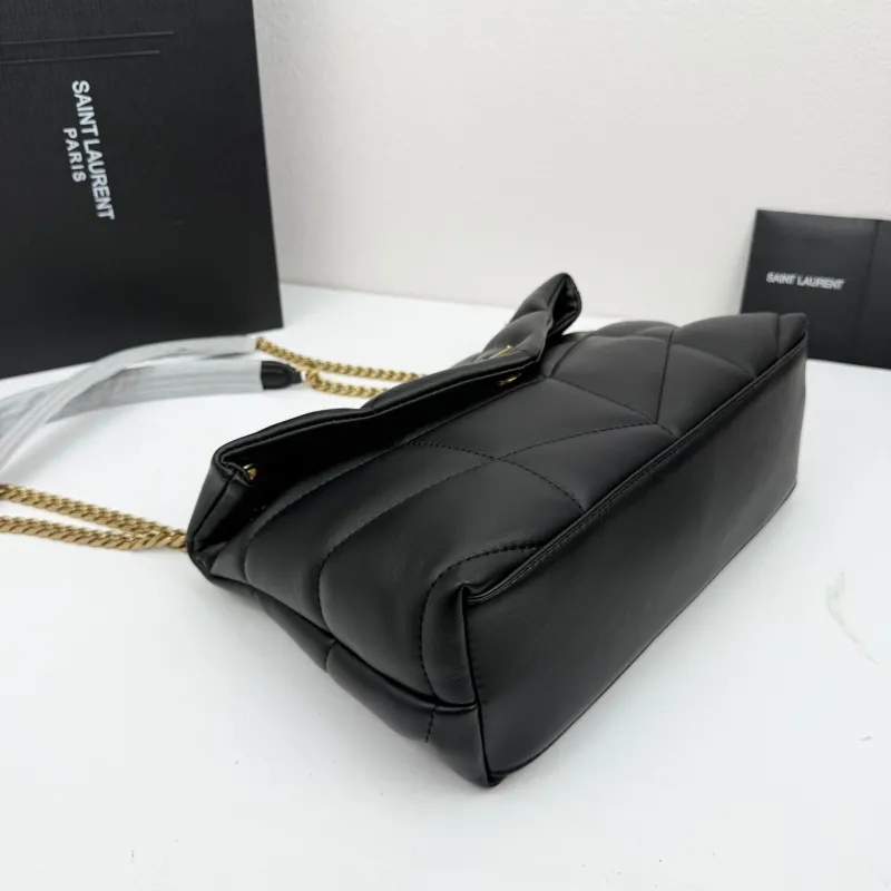 YSL Black Quilted Chain Shoulder Bag 416 - Image 4