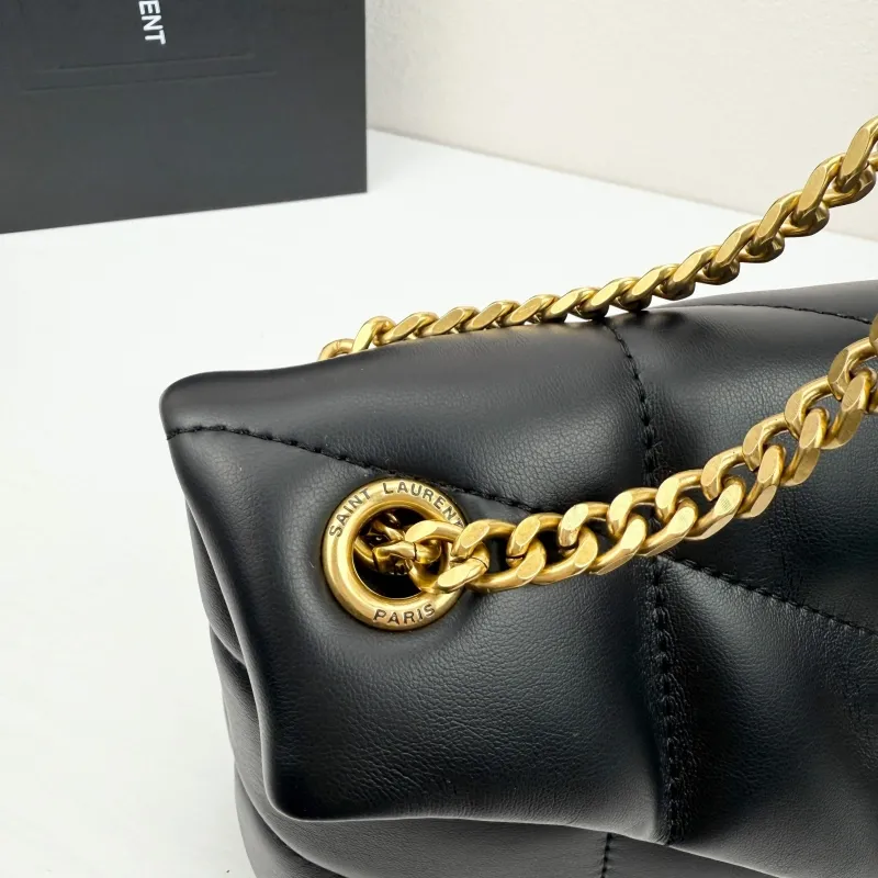 YSL Black Quilted Chain Shoulder Bag 416 - Image 6