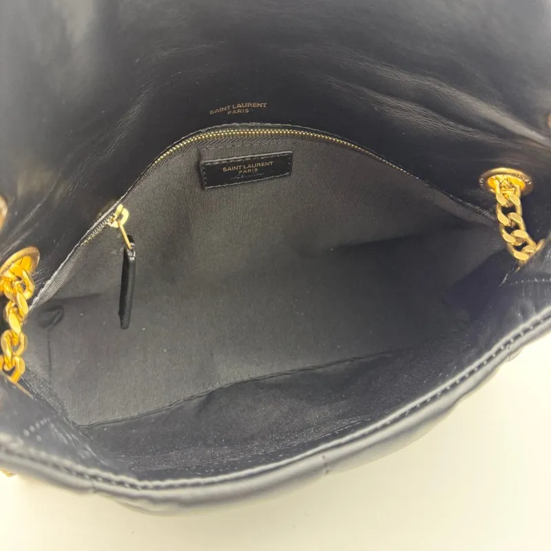 YSL Black Quilted Chain Shoulder Bag 416 - Image 7