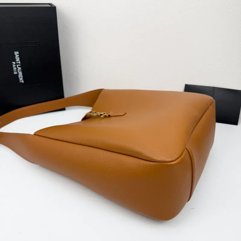 Saint Laurent Brown Leather Hobo Bag 420 - Image 4