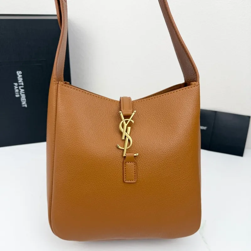 Saint Laurent Brown Hobo Bag 424 - Image 5