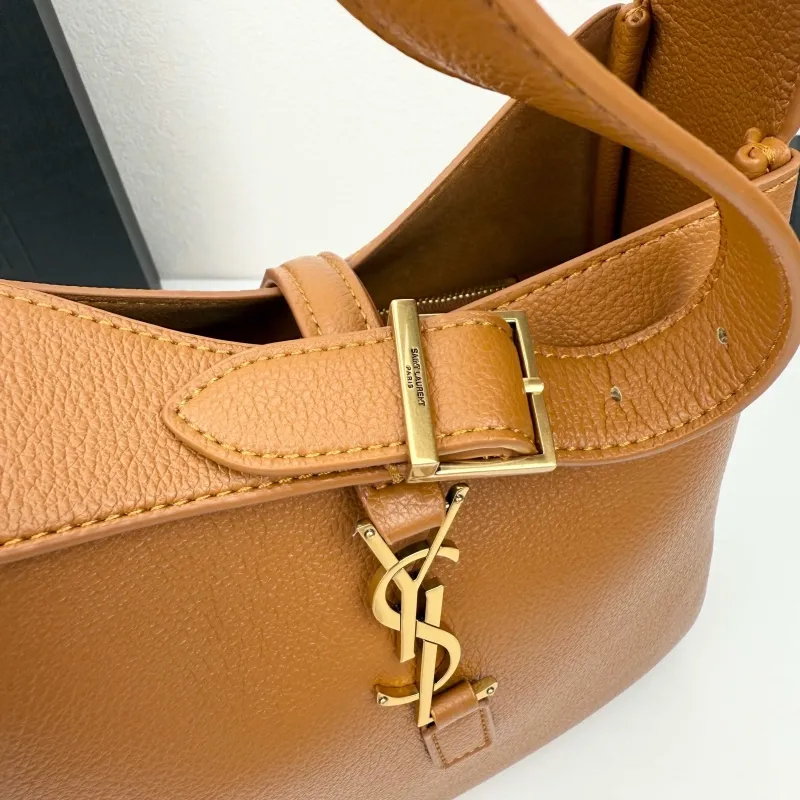 Saint Laurent Brown Hobo Bag 424 - Image 6