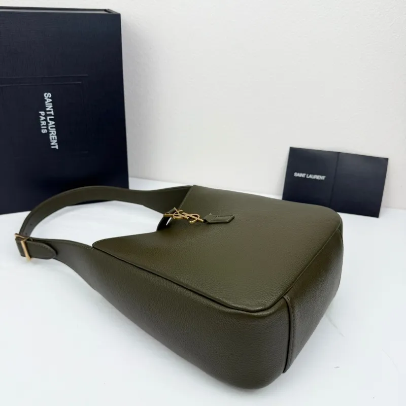 Saint Laurent Olive Green Top Handle Hobo Bag 425 - Image 4