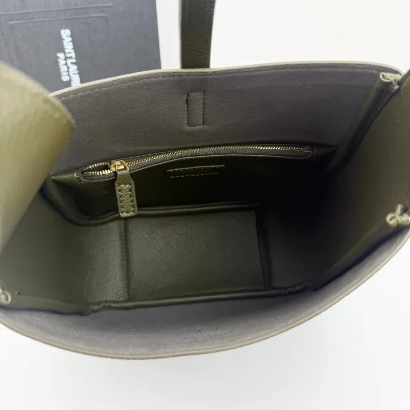 Saint Laurent Olive Green Top Handle Hobo Bag 425 - Image 7