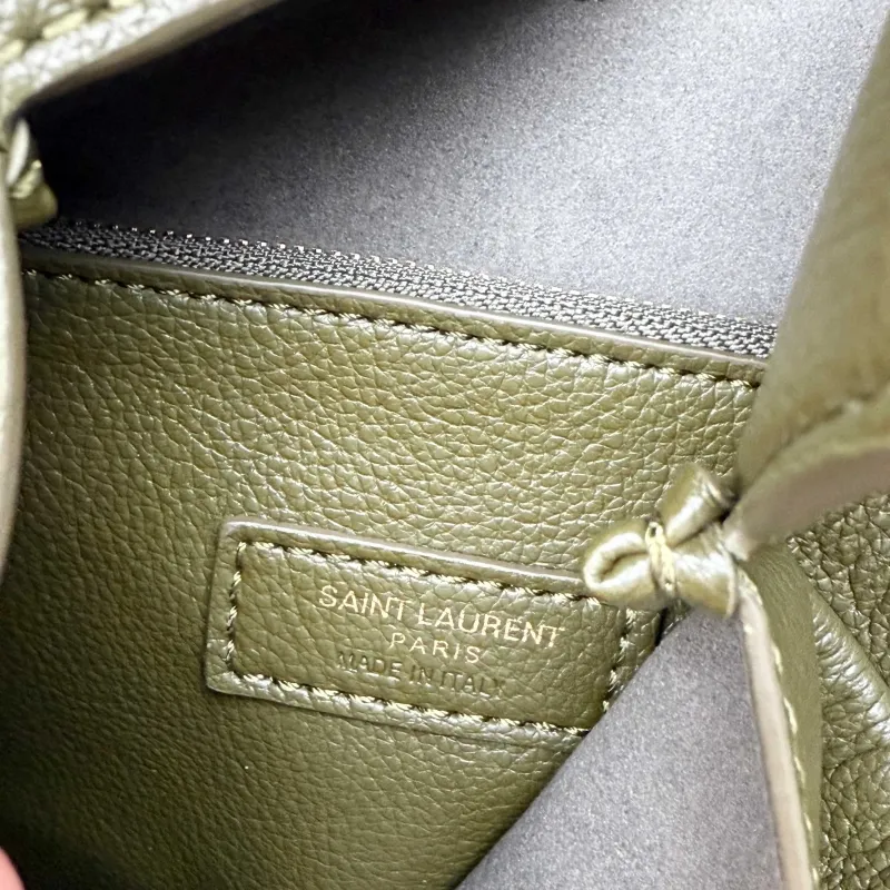 Saint Laurent Olive Green Top Handle Hobo Bag 425 - Image 8
