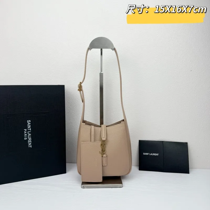 Saint Laurent Beige Leather Top Handle Shoulder Bag 430