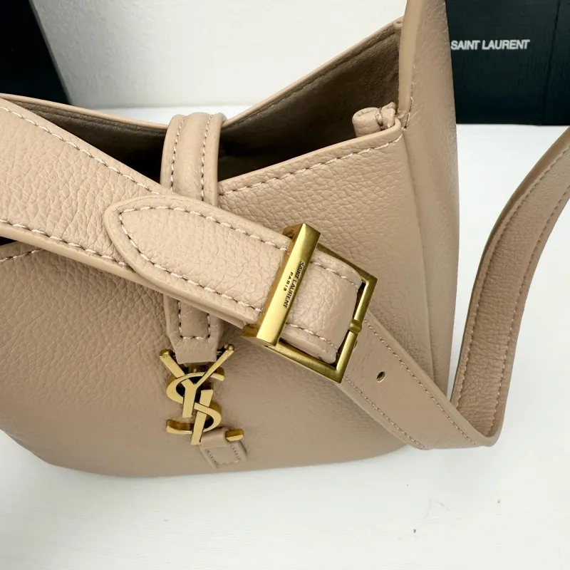 Saint Laurent Beige Leather Top Handle Shoulder Bag 430 - Image 6