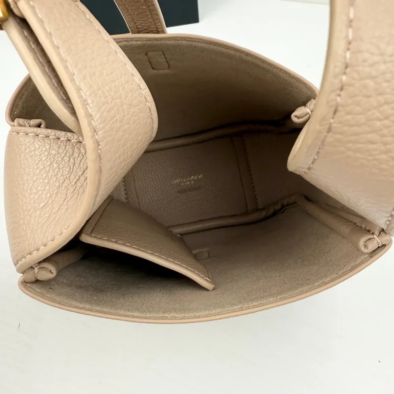 Saint Laurent Beige Leather Top Handle Shoulder Bag 430 - Image 7