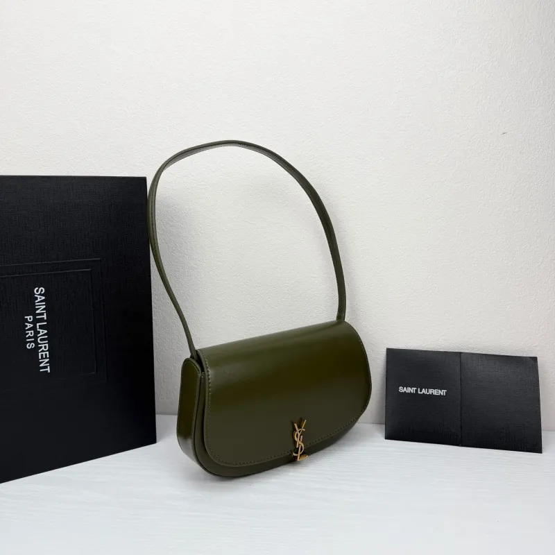 Alternative view of YSL Olive Green Top Handle Shoulder Bag 433 Size 21x11x4.5cm