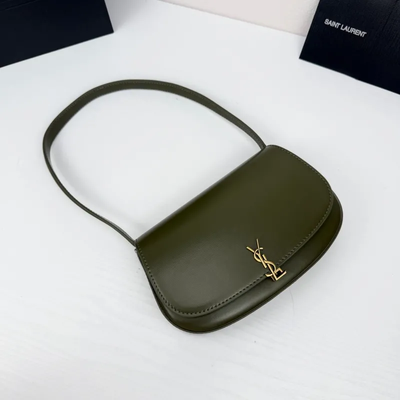 YSL Olive Green Top Handle Shoulder Bag 433 Size 21x11x4.5cm - Image 5