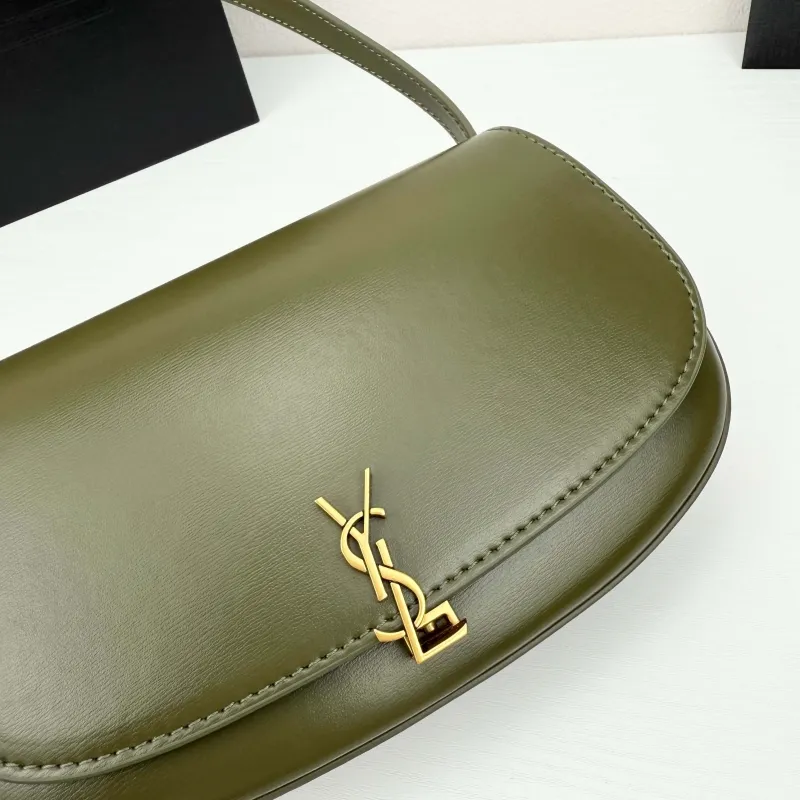 YSL Olive Green Top Handle Shoulder Bag 433 Size 21x11x4.5cm - Image 6