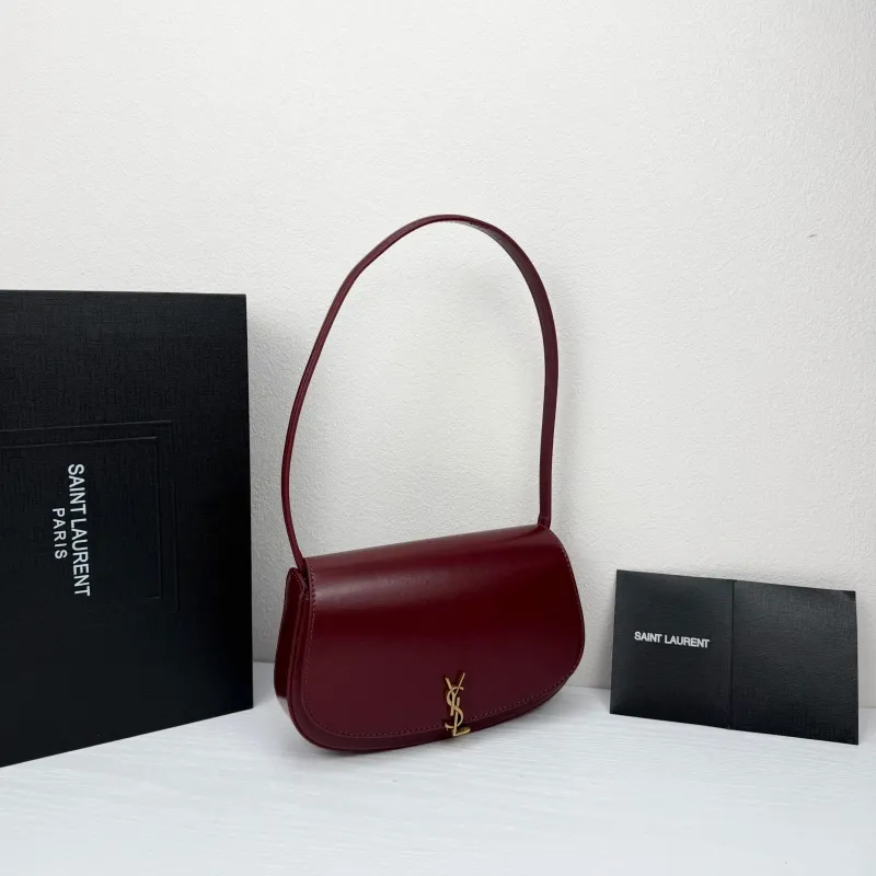 Alternative view of Saint Laurent Burgundy Top Handle Shoulder Bag 435 Size 21x11x4.5cm