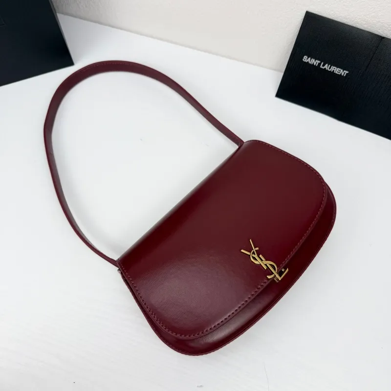 Saint Laurent Burgundy Top Handle Shoulder Bag 435 Size 21x11x4.5cm - Image 5