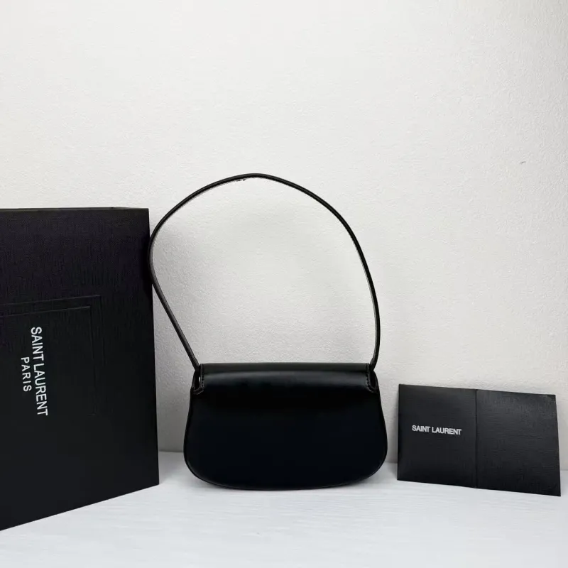 YSL Black Top Handle Bag 436 - Image 3