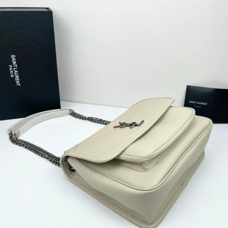 Saint Laurent Cream Chain Shoulder Bag 9250 - Image 4