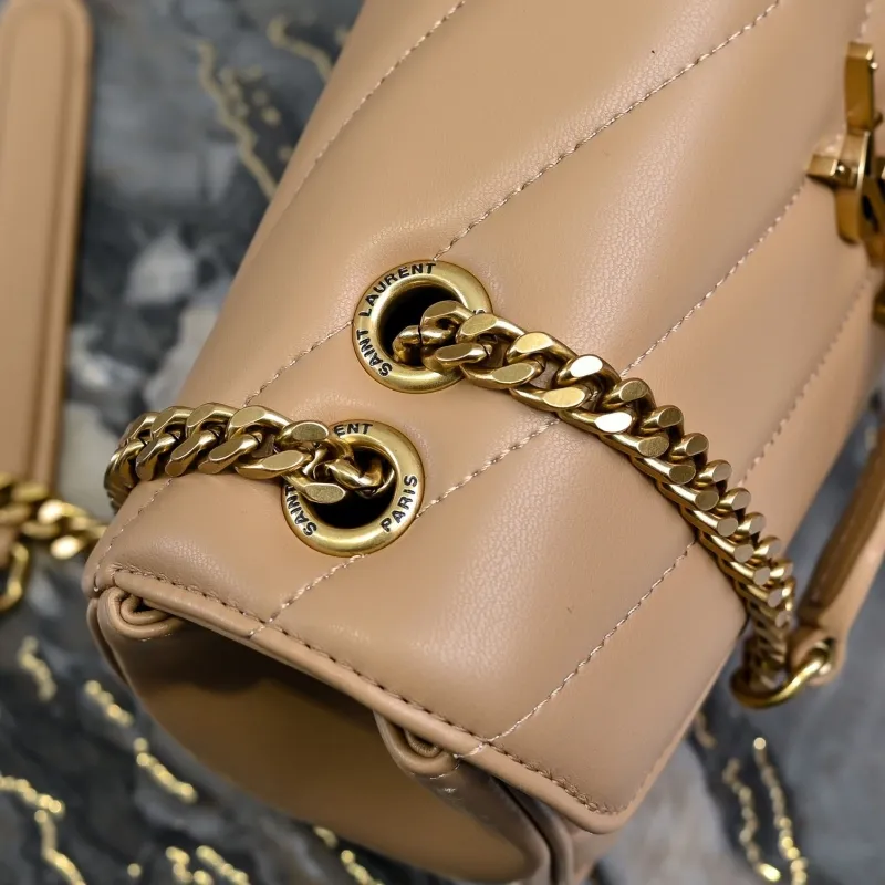 YSL Beige Top Handle Shoulder Bag 442 - Image 5