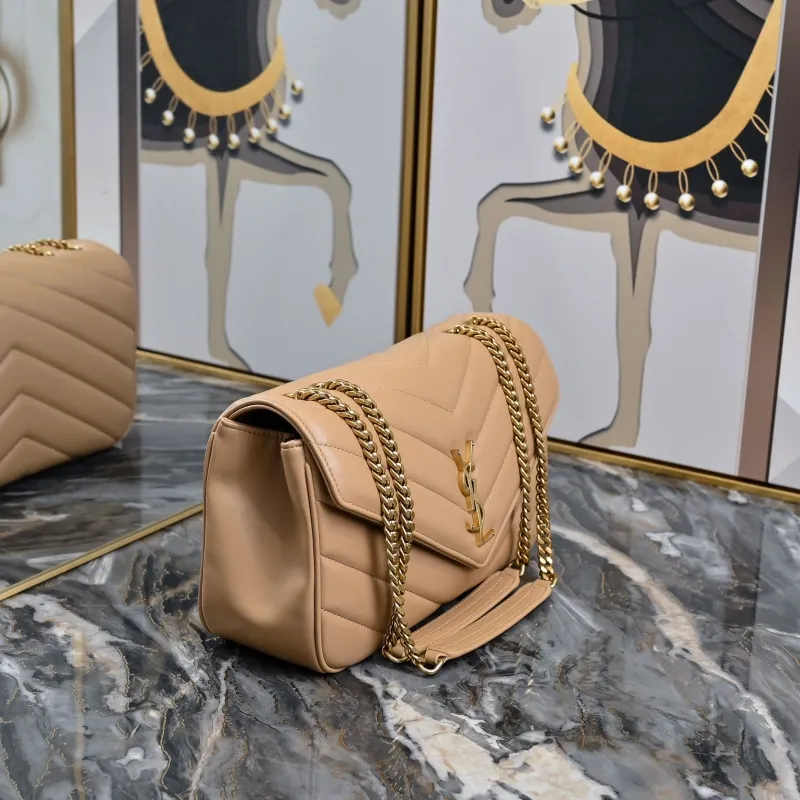 Alternative view of YSL Beige Quilted Top Handle Chain Bag 443