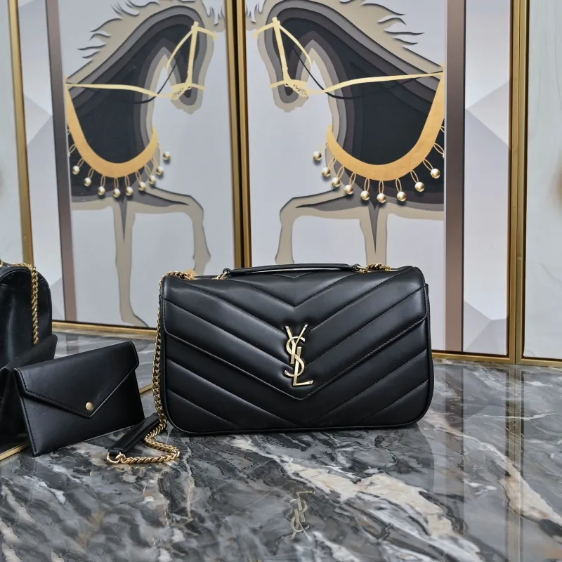 YSL Black Top Handle Bag 444