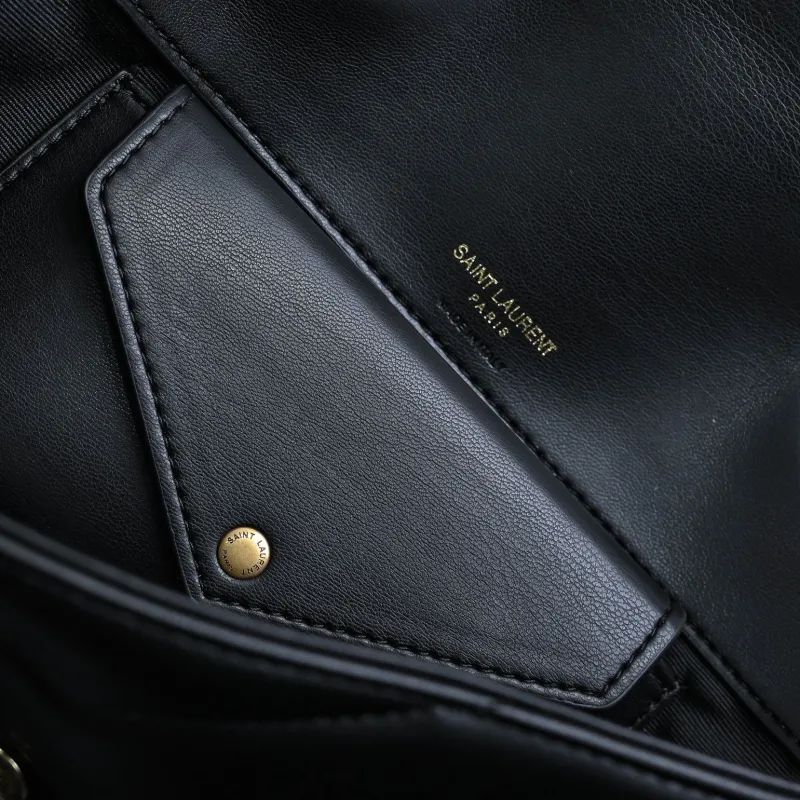 YSL Black Top Handle Chain Bag 445 - Image 5