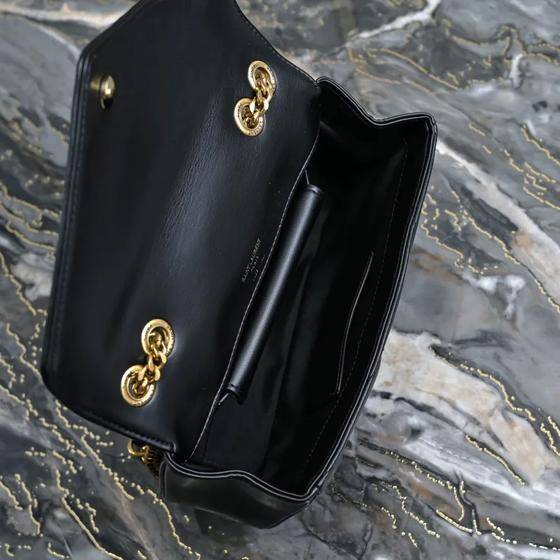 YSL Black Top Handle Chain Bag 445 - Image 6
