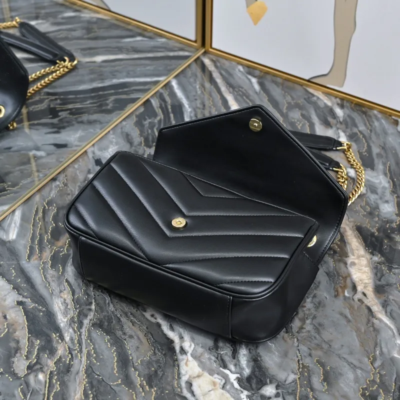 YSL Black Top Handle Chain Bag 445 - Image 8
