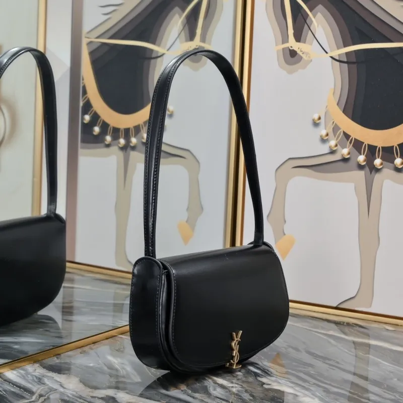 Alternative view of YSL Black Top Handle Shoulder Bag 446