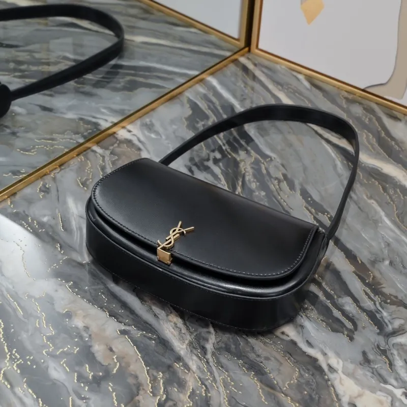 YSL Black Top Handle Shoulder Bag 446 - Image 4