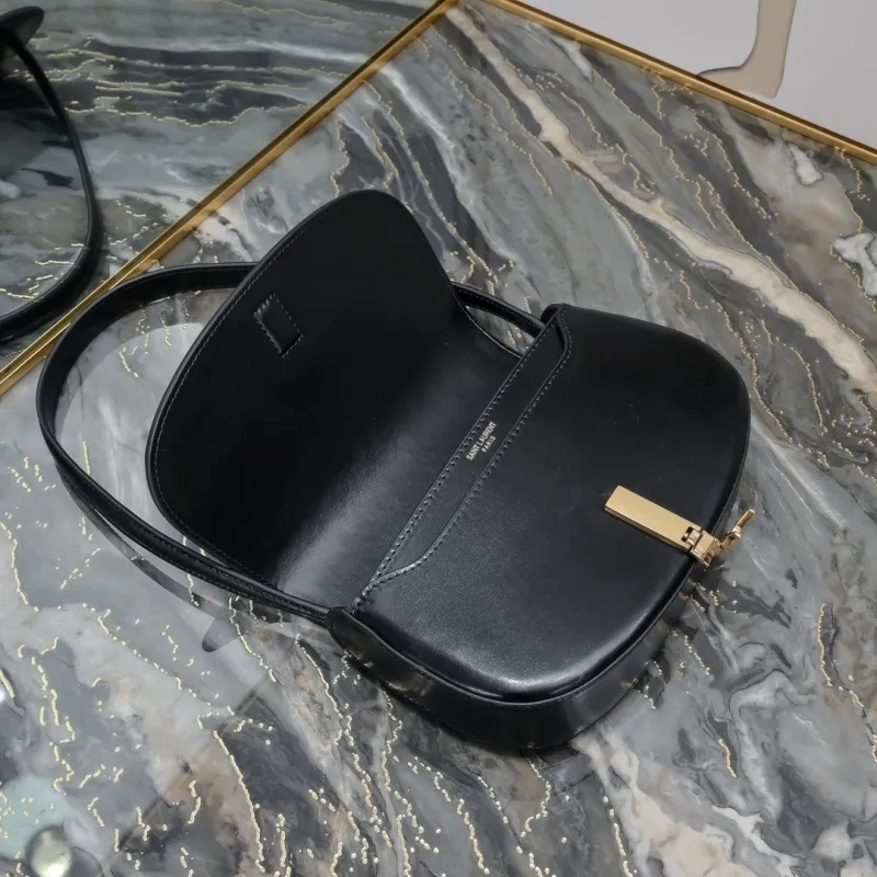 YSL Black Top Handle Shoulder Bag 446 - Image 7