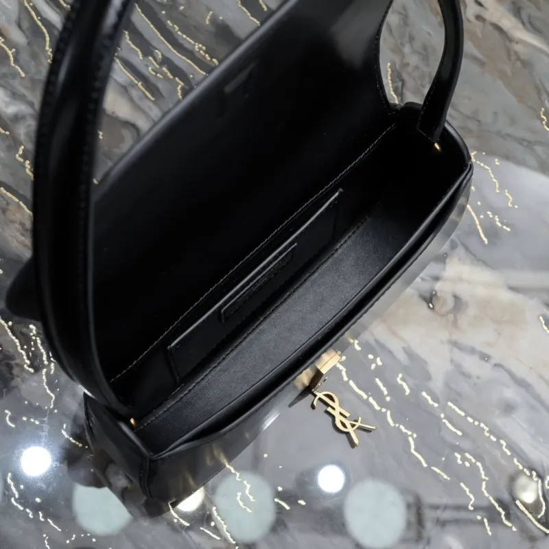 YSL Black Top Handle Shoulder Bag 446 - Image 8