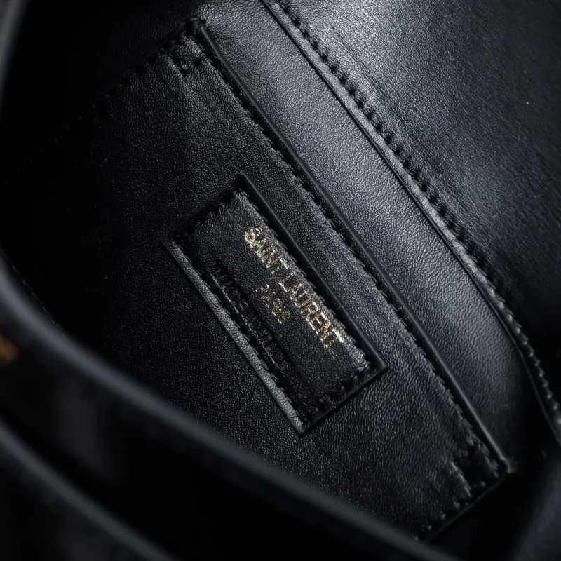 YSL Black Top Handle Shoulder Bag 446 - Image 9