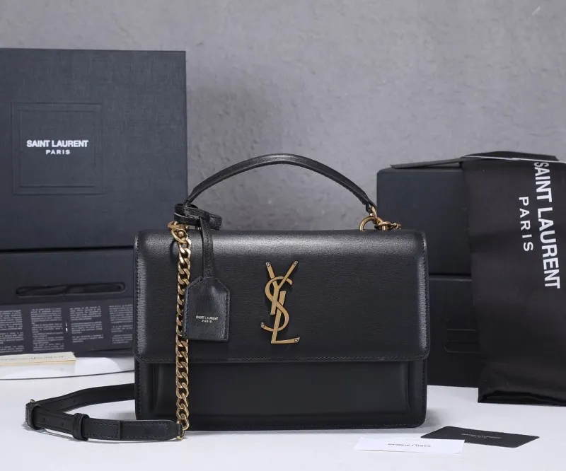 YSL Black Top Handle Bag 452