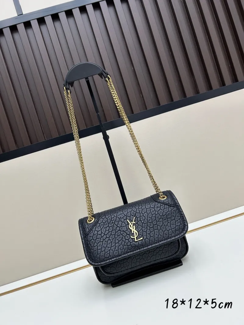 YSL Black Chain Shoulder Bag 457