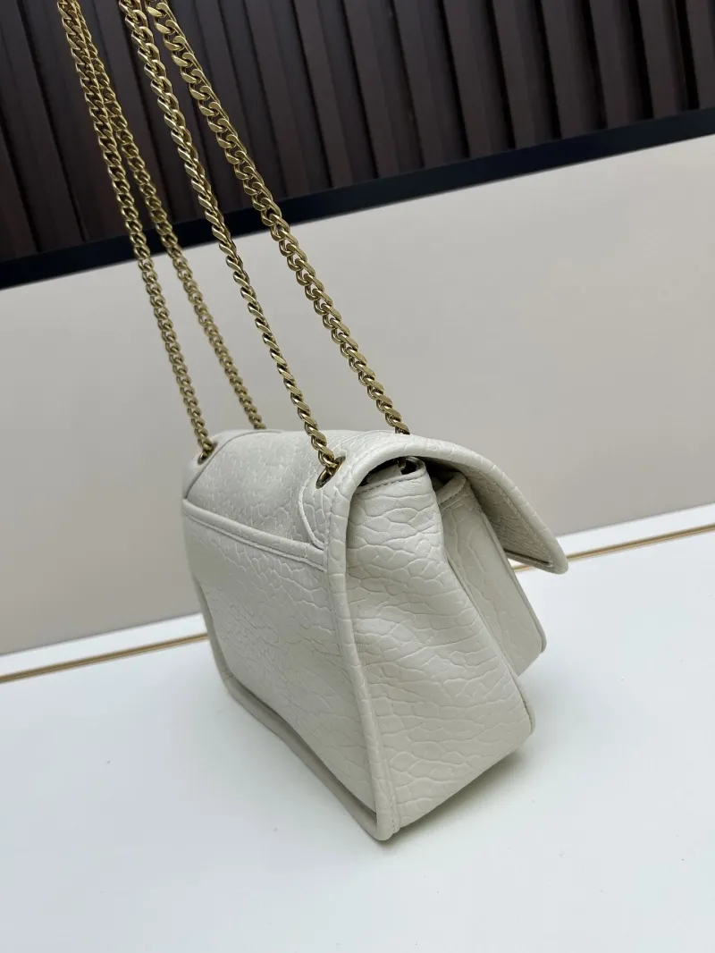 YSL Cream Chain Shoulder Bag 458 - Image 3