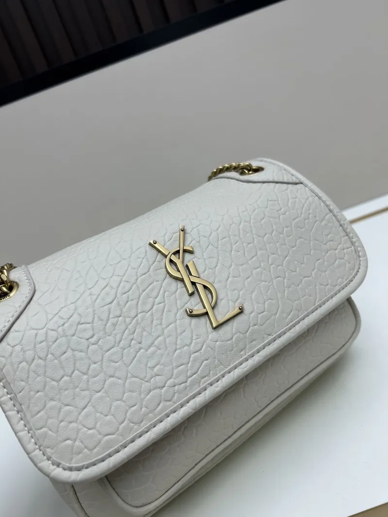 YSL Cream Chain Shoulder Bag 458 - Image 4
