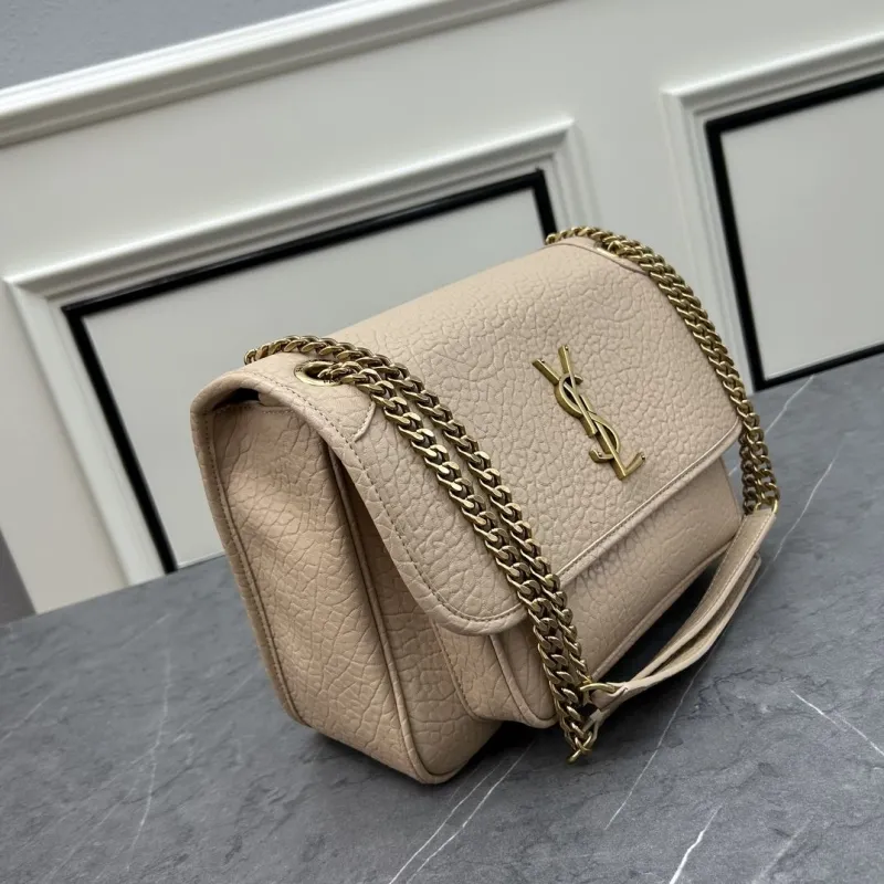 Alternative view of YSL Elephant Grain Beige Chain Shoulder Bag 461