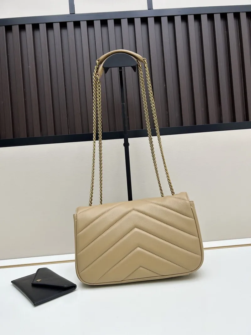 Alternative view of YSL Beige Quilted Chain Shoulder Bag 467